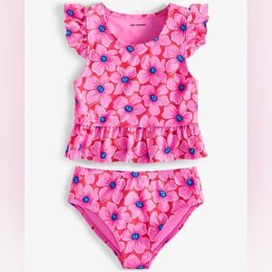 🌻3T Epic Treads Floral Pink Kids Swim Set Size T3